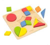 Woomax Puzzle geométrico de madera para niños +12 meses (49358)