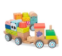 WOOMAX Tren de madera Zoo