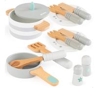 WOOMAX Vajilla de madera infantil