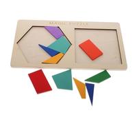 WOONEKY 1 Juego de Madera para Juguete Educativo para Desarrollar Creatividad y Pensamiento Crítico para Adelante Incluye Geométricas para Aprendizaje