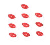 WOONEKY 10 Piezas Accesorios de Halloween Boca Grande Rojas para Disfraces Divertidas Máscaras de Labios Falsos para Decoración y Fiesta de Cosplay
