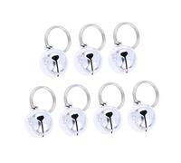 WOONEKY 10 Piezas Campanas para Mascotas Metal Plateado Accesorio Collares Perros Gatos Decoración Sonido