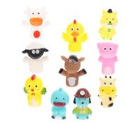 WOONEKY 10 Piezas Marionetas de Dedo de Vinilo Suaves y Adorables Juguetes Interactivos para Bebés para Padre-Hijo y Narración de Cuentos