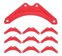 WOONEKY 10 Piezas Soporte Fijo de Esquina para Escalera de Mano en Hierro Rojo Forma Triangular que Mejora la Estabilidad y Refuerza Esquinas en Aplicaciones de Bricolaje