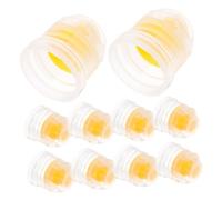 WOONEKY 10 Piezas Tapas de Repuesto para Botellas de Bebidas Compatible con Diferentes de Cuello Tapas para Salsas Mermeladas y Refrescos Diseño Chic y Multifuncional para