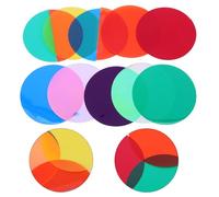 WOONEKY 10 Unidades De Geles De Película De Color Para Iluminación Ambiental Filtros De Gel Circulares Para Iluminación De Teatro Filtros De Gel Para Fotográfica De