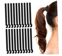 WOONEKY 100 piezas Gomas Elásticas para Cabello sin Daño Bandas de Nylon Suaves Antideslizantes para Cabello Grueso Rizado sin Costuras Roturas Accesorios para Peinados