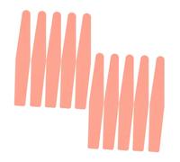 WOONEKY 10piezas Limas De Uñas De Esponja Dobles Lijas Impermeables Para Manicura Herramientas Para Moldear y Pulir Uñas Naturales y Postizas Color Naranja Brillante