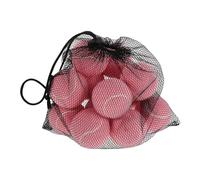 WOONEKY 12 Piezas Bolas de Tenis Duraderas para Entrenamiento Infantil Alta Elasticidad para Práctica Masaje y Fitness Resistentes al Desgaste Color Rosa