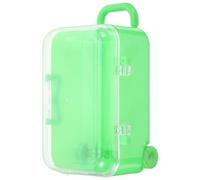 WOONEKY 12 Piezas Caja Mini Maleta con Ruedas para Recuerdos Boda y Fiesta Maletín Ligero Resistente y Portátil para Dulces y Joyas Verde Elegante para Eventos