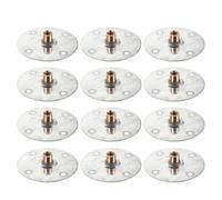 WOONEKY 12 Piezas Pieza de fijación de Patas de sofá Conector de Patas de Muebles Silver