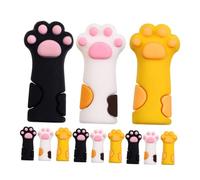 WOONEKY 12 piezas Protector de Silicona para Tijeras de Manicura Fundas Anticaída Forma de de Gato Cubiertas Duraderas para Mango de Cortacutículas Profesional y Doméstico