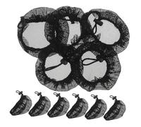 WOONEKY 12 Piezas Redecilla de Moño Invisible para Mujeres Alta Elasticidad y Reutilizable para Danzar Enfermeras y Accesorio Clásico con Cordón