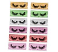 WOONEKY 12pares Makeup False Eyelashes Dense Fiber Eyelashes for Parties and Photography Natural Look Options