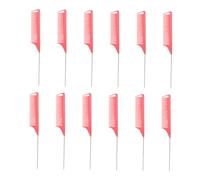 WOONEKY 12piezas Peines De Plástico Para Peluquería Profesional Peine De Barbero De Recogida Para Hogar Salón y Barbería