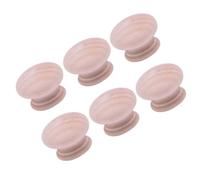 WOONEKY 15 Unidades Tiradores de Madera Redondos para Muebles de Pomos de Gabinete de Madera de Haya Diseño Chic para Armarios Fácil Instalación Uso Hogar y Oficina