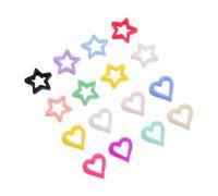 WOONEKY 150 Piezas Adornos de Uñas Resina Corazón y Estrella Decoraciones DIY Manicura Joyas Kawaii para Mujeres y Niñas Accesorios Creativos