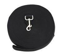 WOONEKY 15m Correa De Adiestramiento para Mascotas De Resistente Cuerda De Nylon Negra con Mosquetón Duradero y Anilla Metálica Perros Gatos y Cachorros para Entrenamiento y Paseo Seguro