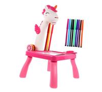 WOONEKY 1Juego Mesa de Dibujo Proyector Infantil para Pintar y Trazar Juguete Educativo de Proyección para Niñas para Desarrollo Casa Color Rosa Unicornio
