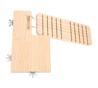 WOONEKY 1Juego Plataforma de Madera para Hámster con Escalera Resistente Juguete de Entrenamiento para Mascotas para Ejercicio y Desarrollo de Habilidades