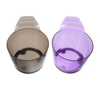 WOONEKY 2 cuencos para teñir el cabello: Cuenco para mezclar tinte, aplicador de plástico, herramientas de coloración para salón de belleza en casa, transparente.