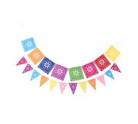 WOONEKY 2 Juegos Banderín Decorativo de Fiesta de Piñata Mexicana Guirnalda Colgante para Celebraciones para Decoración de Hogar Jardín