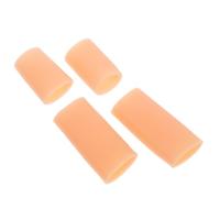 WOONEKY 2 Pares Funda de Silicona para Dedos, Protector de Dedos, Antirrozaduras y Protección contra Lesiones, Color Caqui, para Escribir y Manualidades, para Oficina y Estudiantes