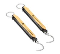 WOONEKY 2 Piezas Báscula Portátil Mecánica con Resorte y Gancho Mango Grande para Pesaje Vertical Uso Manual para Pesca y Equipaje Color Amarillo