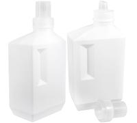 WOONEKY 2 Piezas Botella Vacía de Lavado 1000ml PE Color Claro para Champú