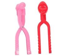 WOONEKY 2 Piezas Clip para Hacer Bolas de Herramienta para Invierno Diseño con Corazón y Muñeco para Actividades al Aire Color Aleatorio Color Aleatorio