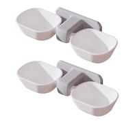 WOONEKY 2 Piezas Comedero para Gatos Pared de Tazones Antideslizantes de Resistente Protección para Cuello Diseño Seguro y Funcional para Alimentación