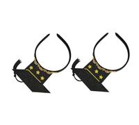 WOONEKY 2 piezas Diademas Sombrero Graduación Mini Accesorios Pelo Fiesta Graduados Bachelor