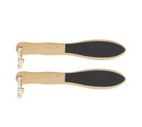 WOONEKY 2 piezas Exfoliador de Pies de Madera Doble Cara para Eliminar Durezas y Callos Removedor Natural de Muerta Cuidado Profesional para Pies Suaves