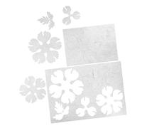 WOONEKY 2 Piezas Floral Heat Shrink Sheets Pre Cut Peony Design Semi Transparent Plastic For DIY Hairpin Accessories and Craft Projects