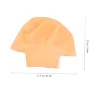 WOONEKY 2 piezas Gorra Látex Cabeza Calva Realista para Adulto Accesorio Monje Cosplay Halloween Disfraces