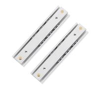 WOONEKY 2 Piezas Guías Correderas de Aluminio Miniatura Rieles Extensibles Dobles para Muebles Deslizadores Silenciosos con Rodamientos Instalación Fácil para Armarios