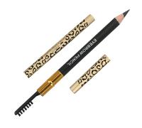 WOONEKY 2 Piezas Lápiz de Cejas Doble Punta con Pincel y Tinte Negro Natural Maquillaje Profesional Portátil para Cejas Definidas y Acabado