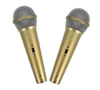 WOONEKY 2 Piezas Modelos de Micrófono de Simulación Micrófonos Falsos de Plástico Realistas para Fiesta Simulado para Actuación y Decoraciones Musicales