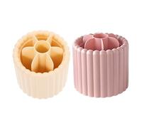 WOONEKY 2 Piezas Organizador Giratorio de Gran Capacidad para Brochas y Bolígrafos Contenedor de Escritorio Versátil para Maquillaje y Oficina Soporte Cilindro para Tocador y Baño de