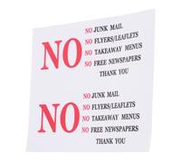 WOONEKY 2 Piezas Pegatina Autoadhesiva para Buzón Herramienta de Comunicación para Buzones Recordatorio Fiable sin Publicidad Fácil de Instalar y Reutilizable para Doméstico y Comercial