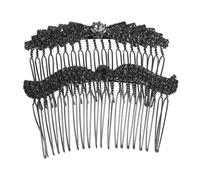WOONEKY 2 Piezas Peines Laterales para Novia con Rhinestones Brillantes Accesorios Metálicos para Peinados de Boda Cómodos y Versátiles para Novias y Damas de Honor