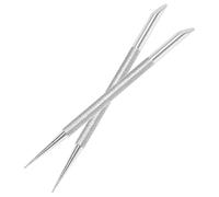 WOONEKY 2 Piezas Pelado De Cupé Herramientas Gel De Limpieza Cajas De Pestañas Vacías Recortadora Herramienta Removedor De Quita Esmalte Cortador De Cutículas Acero Inoxidable