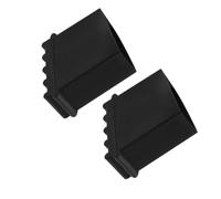 WOONEKY 2 Piezas Protector de Patas para Escaleras de Goma Negra, Cubiertas Antideslizantes y Resistentes al Desgaste para Uso en Exteriores y Diferentes Entornos Laborales