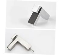 WOONEKY 2 Piezas Soporte para Estantes de Vidrio y Madera Ajustable Clip Reforzado con Superficie Cepillada Compatible con Vidrio para Muebles y Estanterías Fácil Instalación