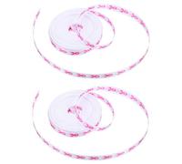 WOONEKY 2 Rollos Cinta de Concienciación Cáncer Mama para Decorar Coronas y Lazos Regalos Cinta para Eventos y Apoyo Supervivientes