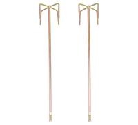 WOONEKY 2 Varillas Mezcladoras para Taladros Eléctricos Accesorios para Mezclar Cemento Pintura y Epoxi Varillas de Aleación Robusta Diseño Doble Forma de Montaña Ideales Reutilizable