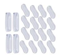 WOONEKY 20 Almohadillas Protectoras Adhesivas Aplicables para Inodoro Cojines de Silicona Transparentes Antideslizantes Amortiguadores Silenciosos para Tapa 4 Juegos 20 Unidades
