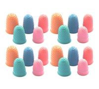WOONEKY 20 Fundas de Silicona para Dedos Antideslizantes Protectores Resistentes al Desgaste Colores Rojo Verde Naranja Azul Rosa para Trabajo Manual Oficina y Protección contra