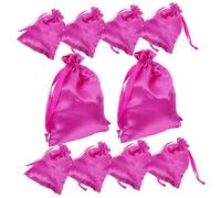 WOONEKY 20 Piezas Bolsas de Satén para Extensiones de Cabello con Cierre de Cordón Bolsas Protectores Antiestáticas para Pelucas y Paquetes de Cabello Organizador Portátil para Viaje y Uso