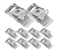 WOONEKY 20 Piezas de Abrazaderas de Resorte para Downlight de Metal Color Plata, Clips para Lámparas de Techo LED Instalación Fácil y Uso Flexible